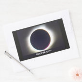 Sonnenfinsternis 2017 insgesamt rechteckiger aufkleber (Umschlag)