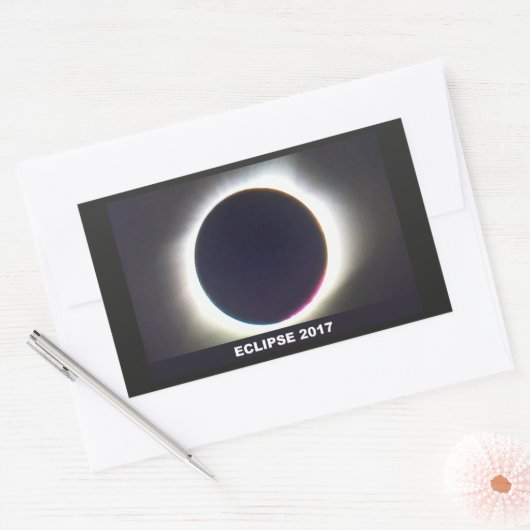 Sonnenfinsternis 2017 insgesamt rechteckiger aufkleber (Umschlag)