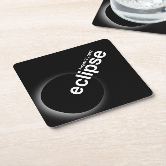 Sonnenfinsternis 2017 rechteckiger pappuntersetzer (angewinkelt)