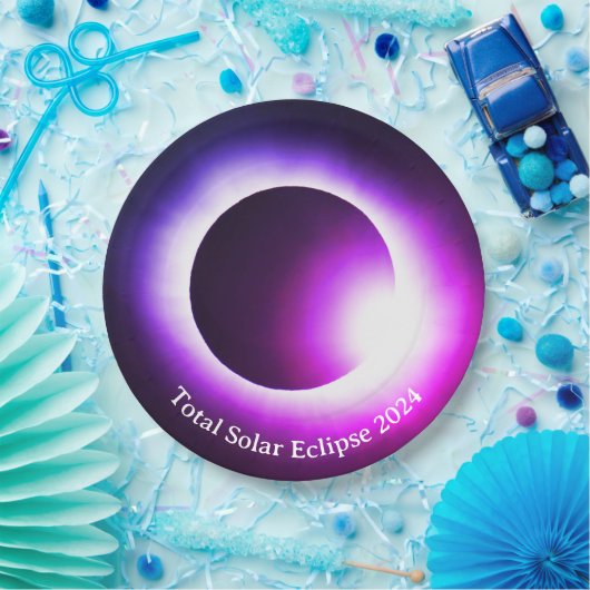 Sonnenfinsternis 2024, 8. April Pappteller (Party)