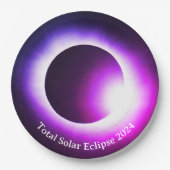 Sonnenfinsternis 2024, 8. April Pappteller (Vorderseite)