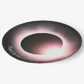 Sonnenfinsternis 2024, 8. April Pappteller (Schrägansicht)