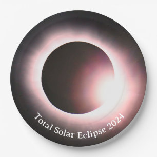 Sonnenfinsternis 2024, 8. April Pappteller