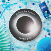 Sonnenfinsternis 2024, 8. April Pappteller (Party)