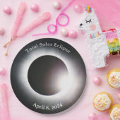 Sonnenfinsternis 2024, 8. April Pappteller (Party)