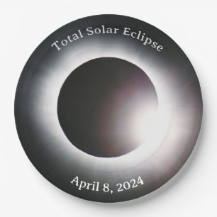 Sonnenfinsternis 2024, 8. April Pappteller