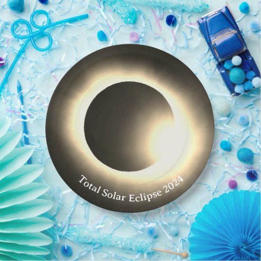 Sonnenfinsternis 2024, 8. April Pappteller (Party)