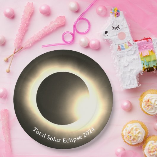 Sonnenfinsternis 2024, 8. April Pappteller (Party)