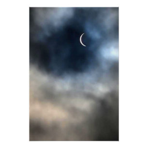 Sonnenfinsternis 2024 Weltraum Astronomie modern Poster