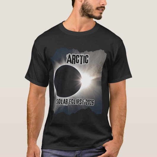 Sonnenfinsternis 2026 Arktis T-Shirt (Vorderseite)