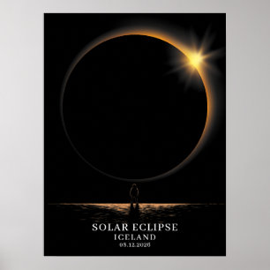 Sonnenfinsternis 2026 Island Himmelserscheinung Poster