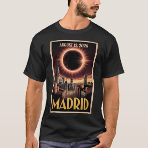 Sonnenfinsternis 2026 Madrid Spanien Gruppe Vintag T-Shirt