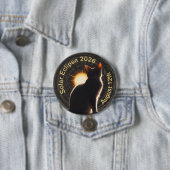 Sonnenfinsternis 2026 Sonnenkatze Button (Beispiel)