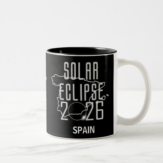 Sonnenfinsternis 2026 Spanien Tasse (Rechts)