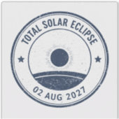 Sonnenfinsternis 2. August 2027 Aufkleber (Vorderseite)