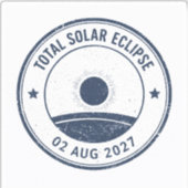 Sonnenfinsternis 2. August 2027 Aufkleber (Vorderseite)