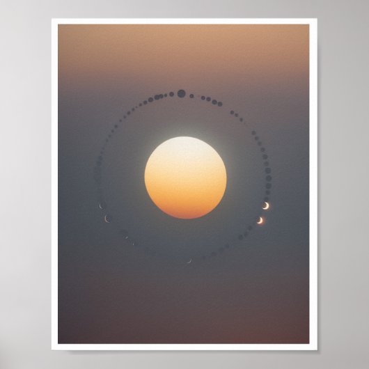 Sonnenfinsternis am Himmelshintergrund Poster (Vorne)