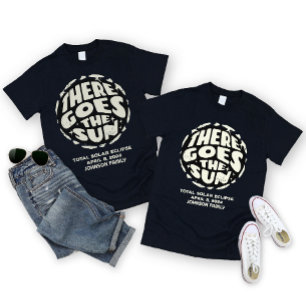 Sonnenfinsternis April 2024 Personalisiertes T-Shi T-Shirt