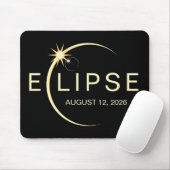 Sonnenfinsternis Astronomie-Event 2026 Mousepad (Mit Mouse)