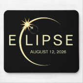 Sonnenfinsternis Astronomie-Event 2026 Mousepad (Vorne)