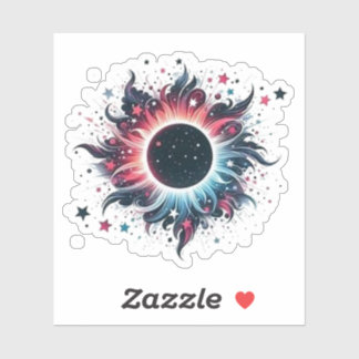 Sonnenfinsternis-Blume Aufkleber