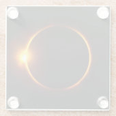 Sonnenfinsternis dunkler Sun u. Mond Glasuntersetzer (Rückseite)