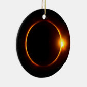 Sonnenfinsternis dunkler Sun u. Mond Keramik Ornament (Rechts)