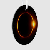 Sonnenfinsternis dunkler Sun u. Mond Ornament (Vorderseite)