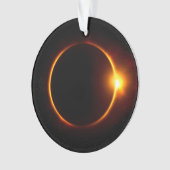 Sonnenfinsternis dunkler Sun u. Mond Ornament (Vorderseite)