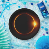 Sonnenfinsternis dunkler Sun u. Mond Pappteller (Party)