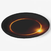 Sonnenfinsternis dunkler Sun u. Mond Pappteller (Schrägansicht)