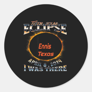 Sonnenfinsternis Ennis Texas Da Runder Aufkleber