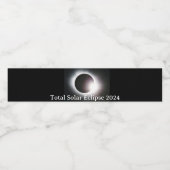 Sonnenfinsternis insgesamt 2024 wasserflaschenetikett (Einzelnes Label)