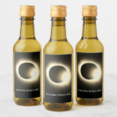 Sonnenfinsternis insgesamt 2024 weinetikett (Flaschen)