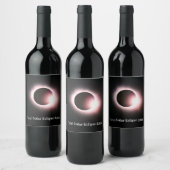 Sonnenfinsternis insgesamt 2024 weinetikett (Flaschen)