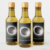 Sonnenfinsternis insgesamt 2024 weinetikett (Flaschen)