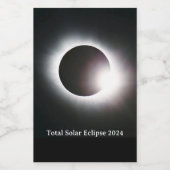 Sonnenfinsternis insgesamt 2024 weinetikett (Einzelnes Label)