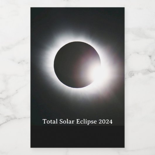 Sonnenfinsternis insgesamt 2024 weinetikett (Einzelnes Label)