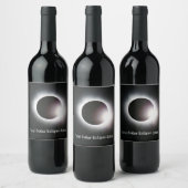 Sonnenfinsternis insgesamt 2024 weinetikett (Flaschen)