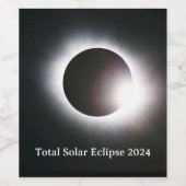 Sonnenfinsternis insgesamt 2024 weinetikett (Einzelnes Label)