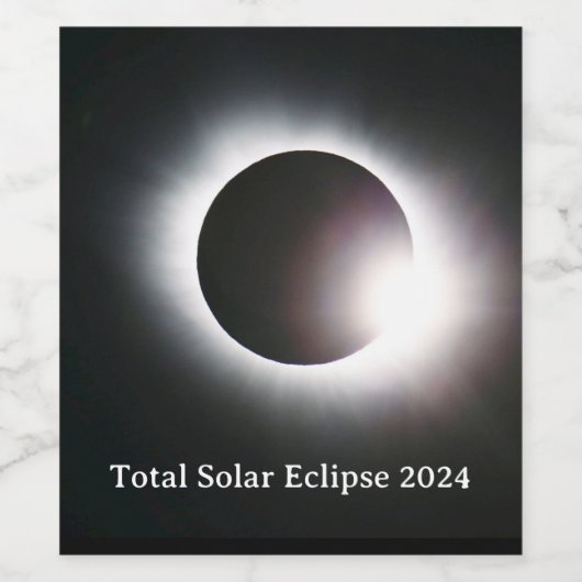 Sonnenfinsternis insgesamt 2024 weinetikett (Einzelnes Label)