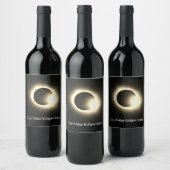 Sonnenfinsternis insgesamt 2024 weinetikett (Flaschen)