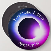 Sonnenfinsternis insgesamt 8. April 2024 Button (Vorne & Hinten)