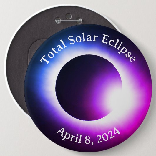 Sonnenfinsternis insgesamt 8. April 2024 Button (Vorne & Hinten)