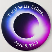 Sonnenfinsternis insgesamt 8. April 2024 Button (Vorderseite)