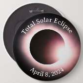 Sonnenfinsternis insgesamt 8. April 2024 Button (Vorne & Hinten)