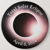 Sonnenfinsternis insgesamt 8. April 2024 Button (Vorderseite)