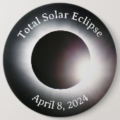 Sonnenfinsternis insgesamt 8. April 2024 Button (Vorderseite)