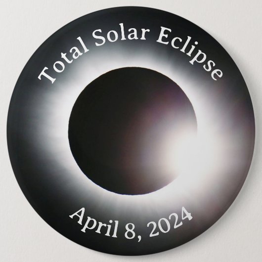 Sonnenfinsternis insgesamt 8. April 2024 Button (Vorderseite)