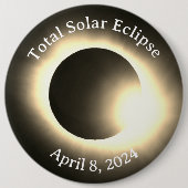 Sonnenfinsternis insgesamt 8. April 2024 Button (Vorderseite)